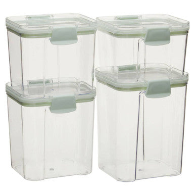 Orsina Food Storage Containers – 4-Piece Airtight Stackable Grub Tub Set