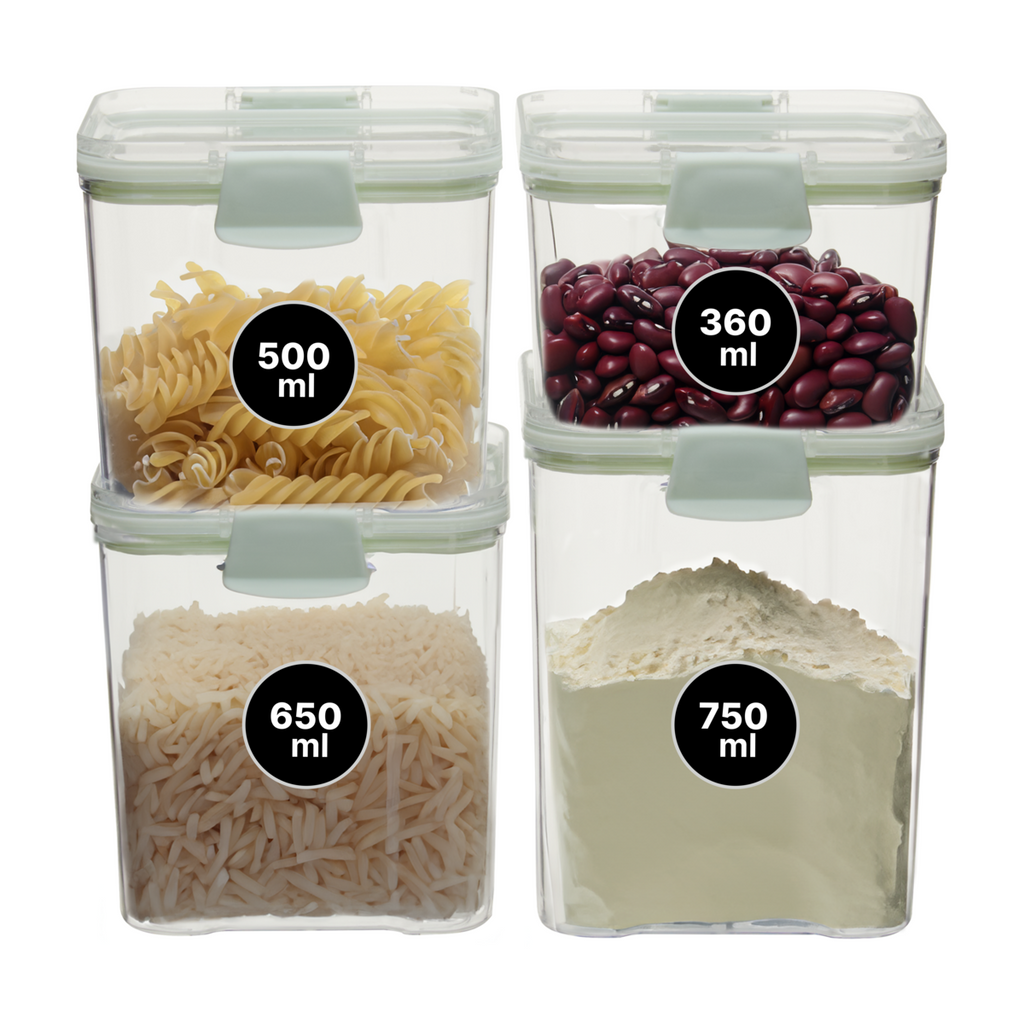Orsina Food Storage Containers – 4-Piece Airtight Stackable Grub Tub Set