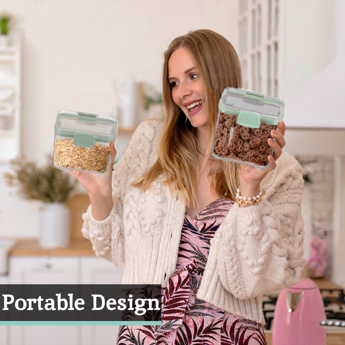 Orsina Food Storage Containers – 4-Piece Airtight Stackable Grub Tub Set