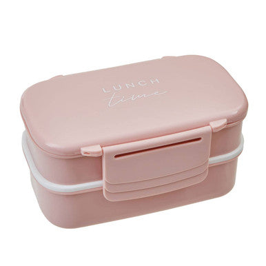 Orsina 5-Compartment Bento Lunch Box with Cutlery – Light Pink