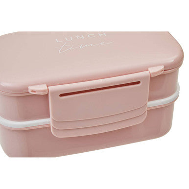Orsina 5-Compartment Bento Lunch Box with Cutlery – Light Pink