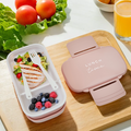 Orsina 5-Compartment Bento Lunch Box with Cutlery – Light Pink