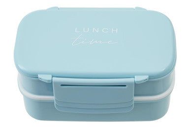 Orsina Light Blue Bento Lunch Box with 5 Compartments and Cutlery