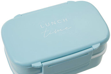 Orsina Light Blue Bento Lunch Box with 5 Compartments and Cutlery