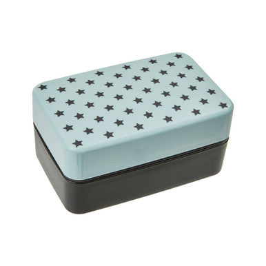 Orsina Two-Tier Stackable Lunch Box with Cutlery – Blue Star Pattern