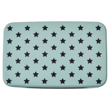 Orsina Two-Tier Stackable Lunch Box with Cutlery – Blue Star Pattern