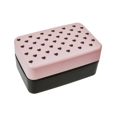 Orsina Grub Tub 2-Tier Heart Lunch Box with Cutlery – Light Pink