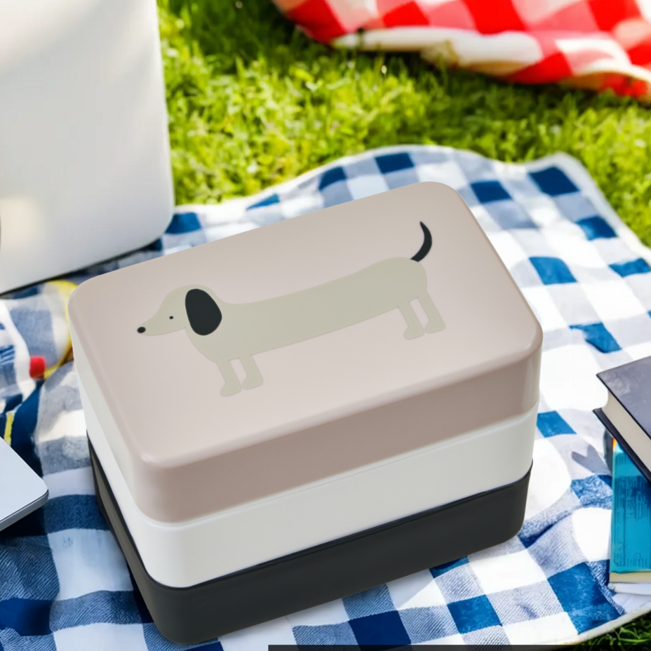 Orsina Grub Tub Dog Lunch Box – 3-Tier Stackable Bento with Cutlery