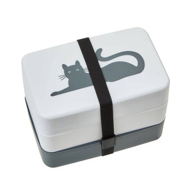Orsina Cat Bento Lunch Box with Cutlery – 3-Tier Stackable Food Container