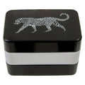 Orsina Leopard Lunch Box – 3-Tier Stackable Bento Box with Cutlery
