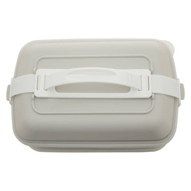 Orsina Grub Tub Lunch Box – 2-Compartment Bento with Cutlery, Grey