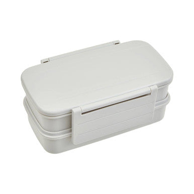 Orsina Grey Lunch Box with Cutlery – 2-Compartment Leakproof Bento
