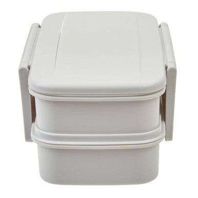 Orsina Grey Lunch Box with Cutlery – 2-Compartment Leakproof Bento