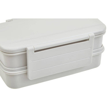 Orsina Grey Lunch Box with Cutlery – 2-Compartment Leakproof Bento