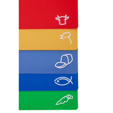Orsina Flexible Chopping Boards – Set of 5 Colour-Coded Kitchen Mats