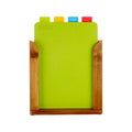 Orsina Dahra Set of 4 Colourful Chopping Boards with Wooden Stand