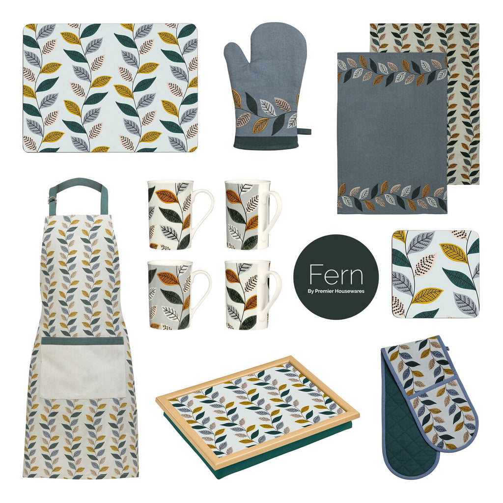 Orsina Fern Lap Tray – Cushioned Laptop Stand with Tropical Print