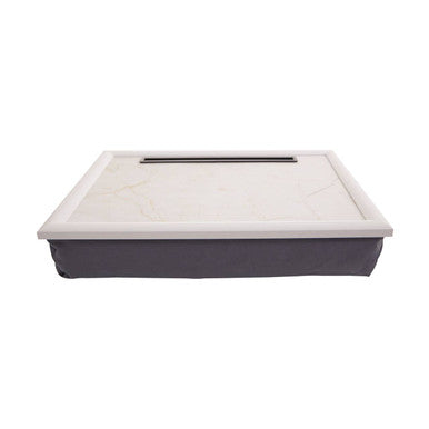 Orsina Ecru Marble Lap Tray with iPad Holder and Microbead Cushion