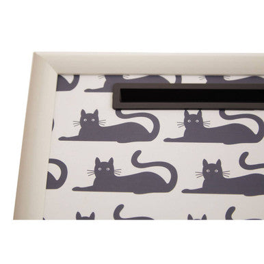 Orsina Black Cat Lap Tray with Tablet Holder – Cushioned Bed Desk