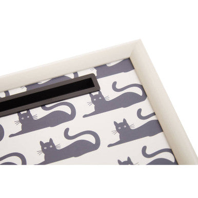 Orsina Black Cat Lap Tray with Tablet Holder – Cushioned Bed Desk