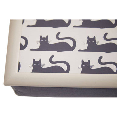Orsina Black Cat Lap Tray with Tablet Holder – Cushioned Bed Desk