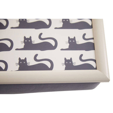 Orsina Black Cat Lap Tray with Tablet Holder – Cushioned Bed Desk