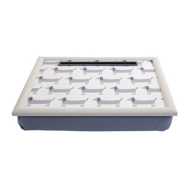 Orsina Dachshund Lap Tray with Tablet Holder | Cushioned Bed Desk