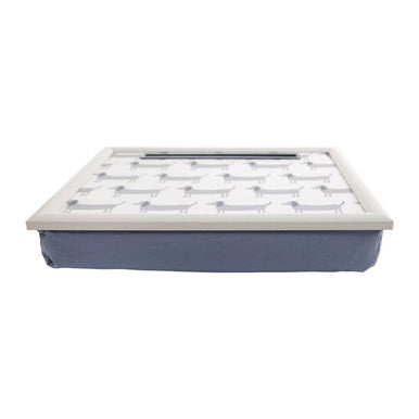 Orsina Dachshund Lap Tray with Tablet Holder | Cushioned Bed Desk