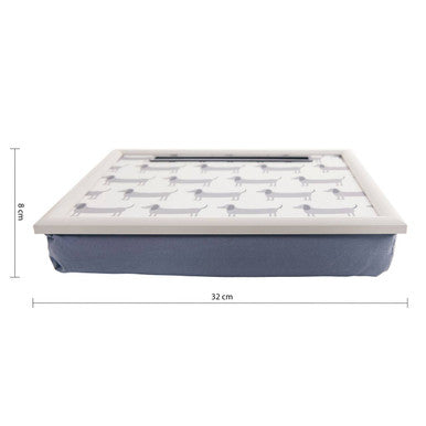 Orsina Dachshund Lap Tray with Tablet Holder | Cushioned Bed Desk