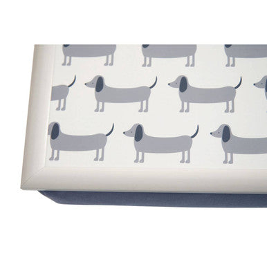 Orsina Dachshund Lap Tray with Tablet Holder | Cushioned Bed Desk