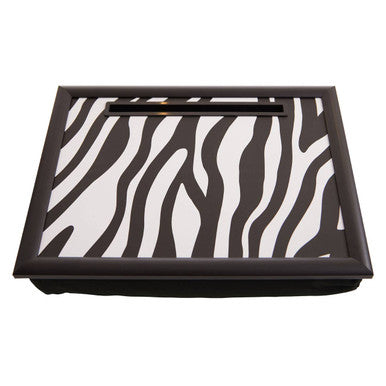 Orsina Mono Zebra Lap Tray with iPad Holder and Microbead Cushion