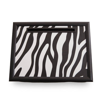 Orsina Mono Zebra Lap Tray with iPad Holder and Microbead Cushion