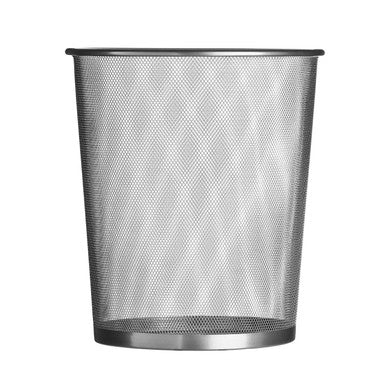 Orsina Den Large Matt Silver Mesh Waste Paper Basket | Office Bin