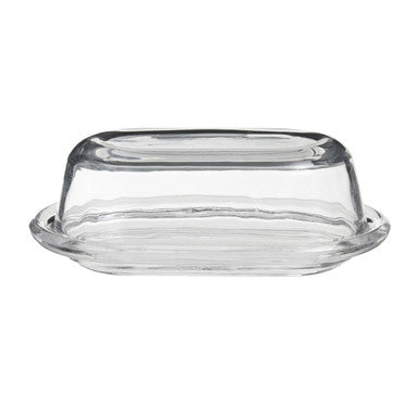 Orsina Olivia Clear Glass Butter Dish – Oval Serving Dish with Lid