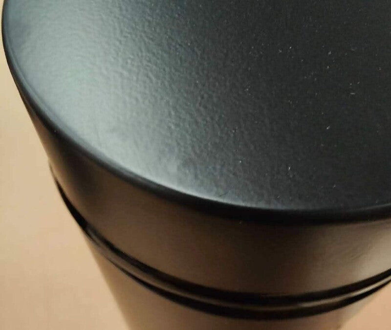 Orsina Kitchen Storage Jars – Set of 3 Black Enamel Canisters with Window