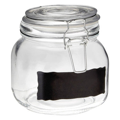 Orsina 900ml Glass Storage Jar | Airtight Clip Top with Chalkboard