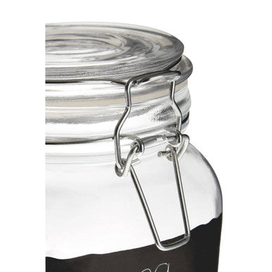 Orsina 900ml Glass Storage Jar | Airtight Clip Top with Chalkboard