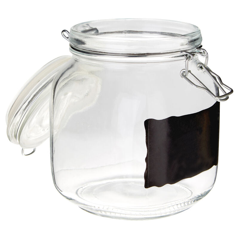 Orsina Glass Storage Jar with Chalkboard Label and Clip Top Lid