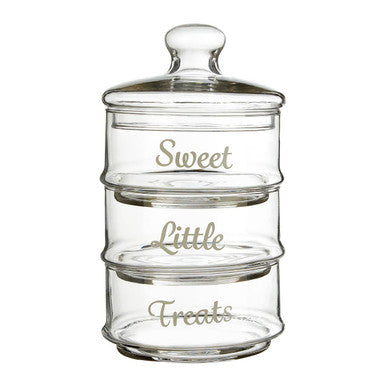 Orsina Olivia Stackable 3 Tier Glass Storage Jar | Pantry Organizer