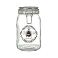Orsina Queen Bee Glass Storage Jar | 1700ml Swing Clip Kitchen Canister