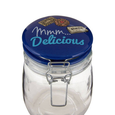 Orsina Pretty Things Glass Food Storage Jar with Blue Clip Lid – 750ml