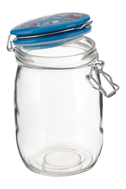 Orsina Pretty Things Glass Jar – 1000ml Airtight Food Storage Container