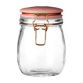 Orsina Luca Retro Glass Jar – 750ml Pastel Pink Pantry Storage Canister