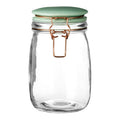 Orsina Retro Glass Storage Jar – 1000ml Airtight Pastel Green Lid