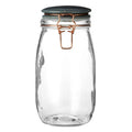 Orsina Luca Retro Glass Jar – 1500ml Pastel Grey Pantry Storage