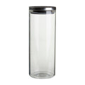 Orsina Freska 1600ml Glass Storage Jar with Airtight Silver Lid