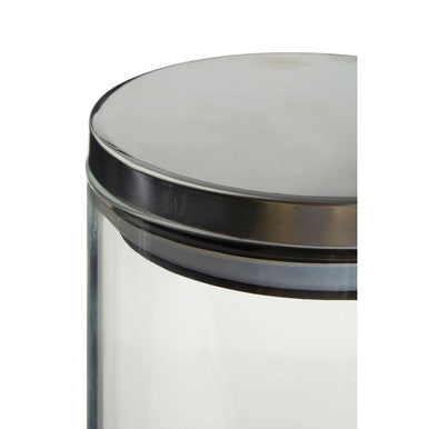 Orsina Freska 1600ml Glass Storage Jar with Airtight Silver Lid