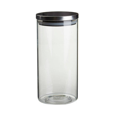 Orsina Freska Glass Storage Jar with Airtight Silver Lid – 1300ml