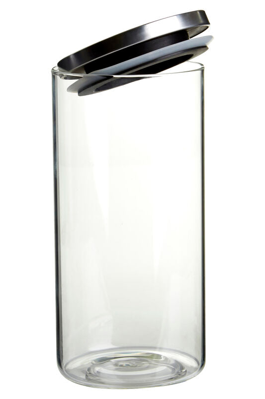 Orsina Freska Glass Storage Jar with Airtight Silver Lid – 1300ml