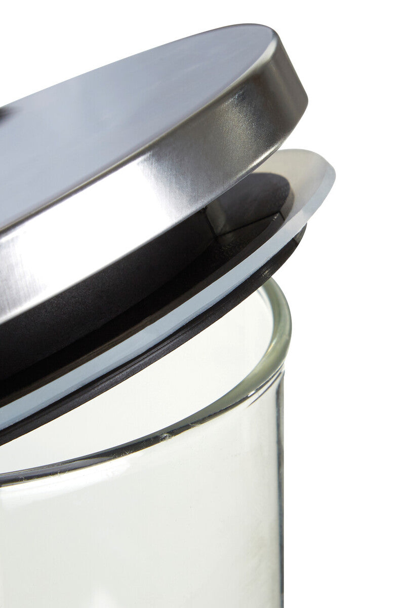 Orsina Freska Glass Storage Jar with Airtight Silver Lid – 550ml
